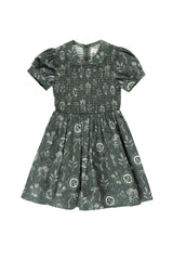 Mini Keegan Dress in Green Vintage Bouquet