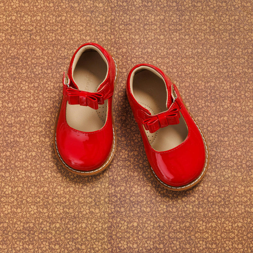 Toddler Bow Mary Jane | Red Leather