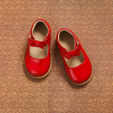Toddler Bow Mary Jane | Red Leather