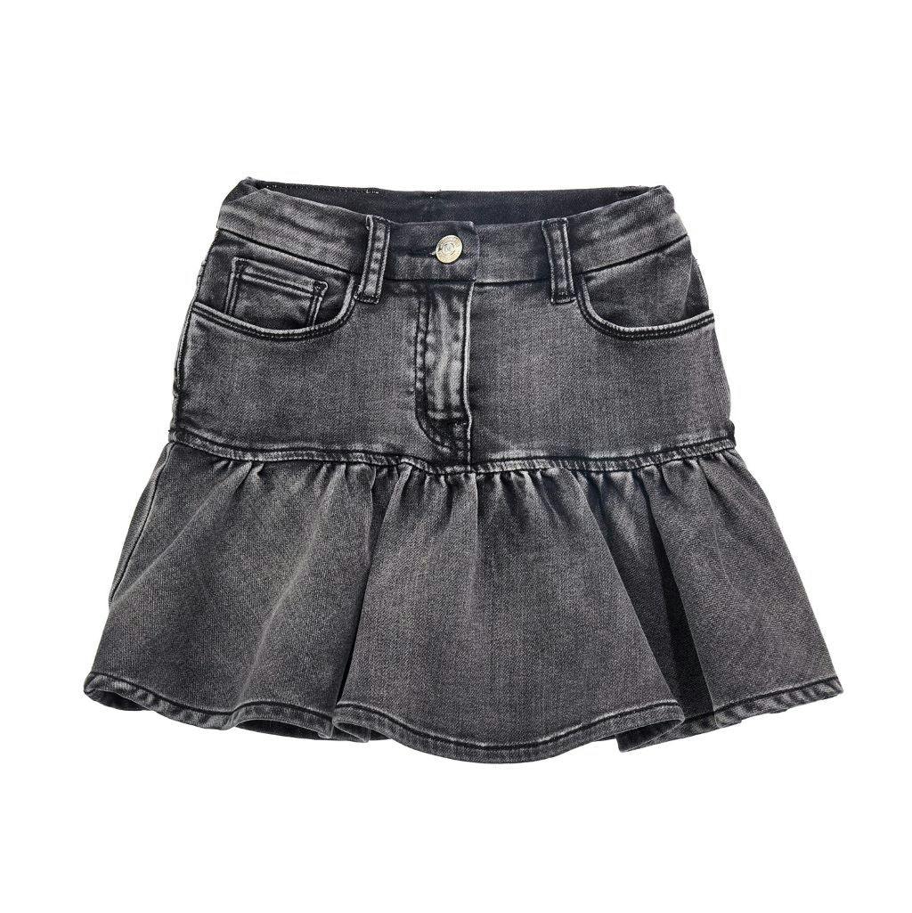 Black Disney Denim Skirt