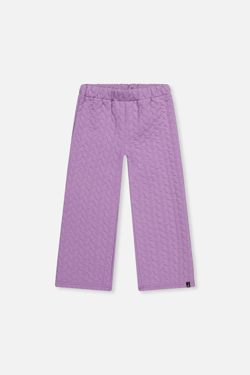 Wide Leg Jacquard Pants Purple