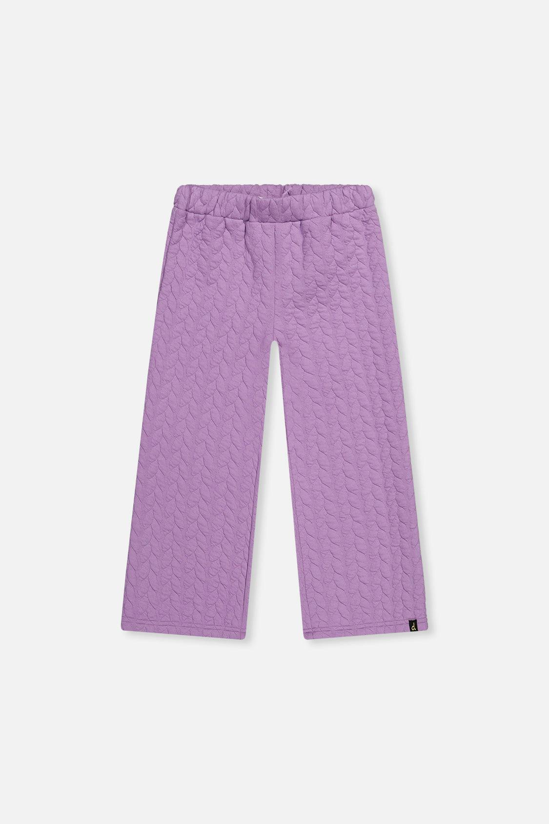 Wide Leg Jacquard Pants Purple