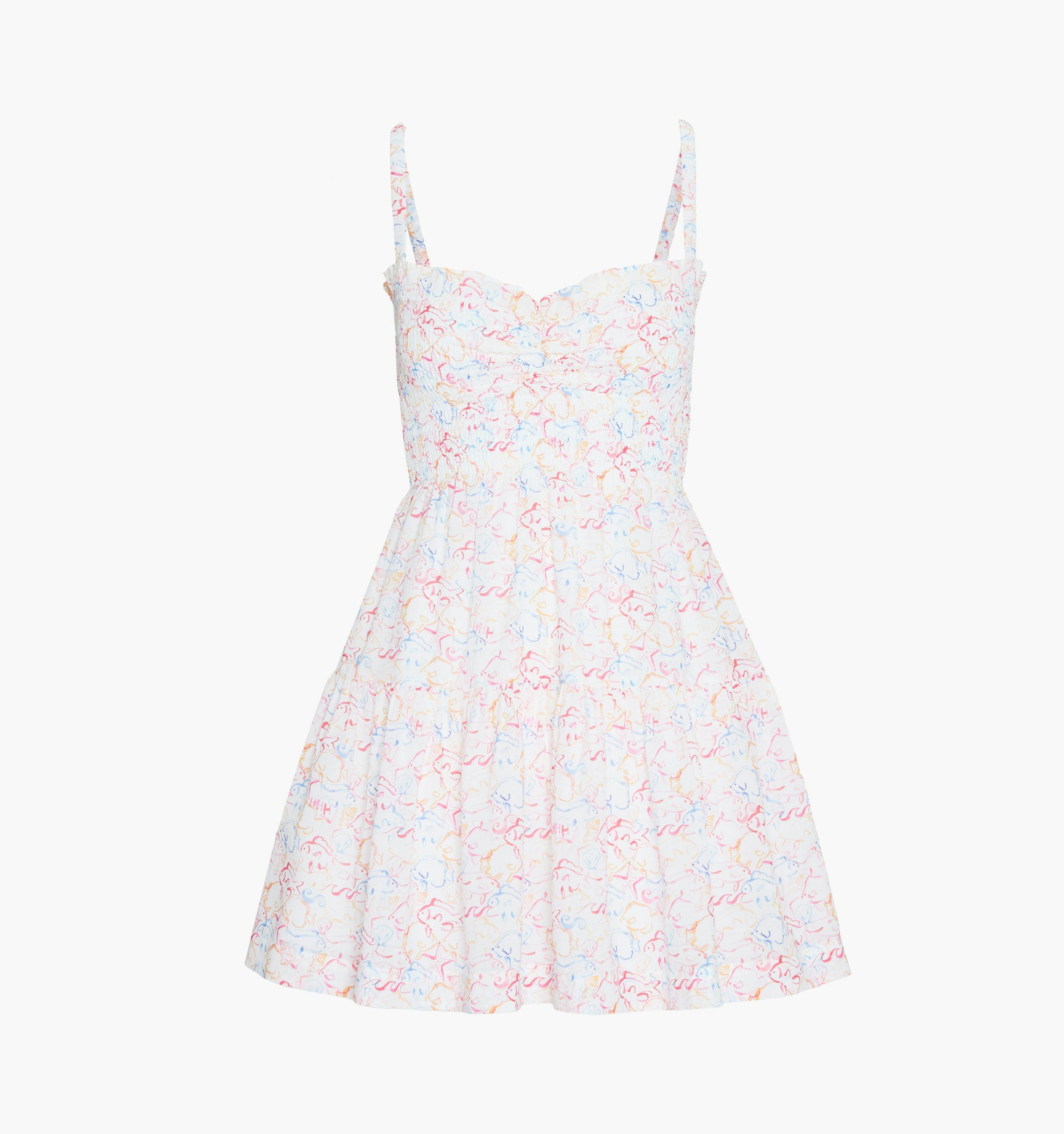 The Rebecca Mini Nap Dress - Camo Fish