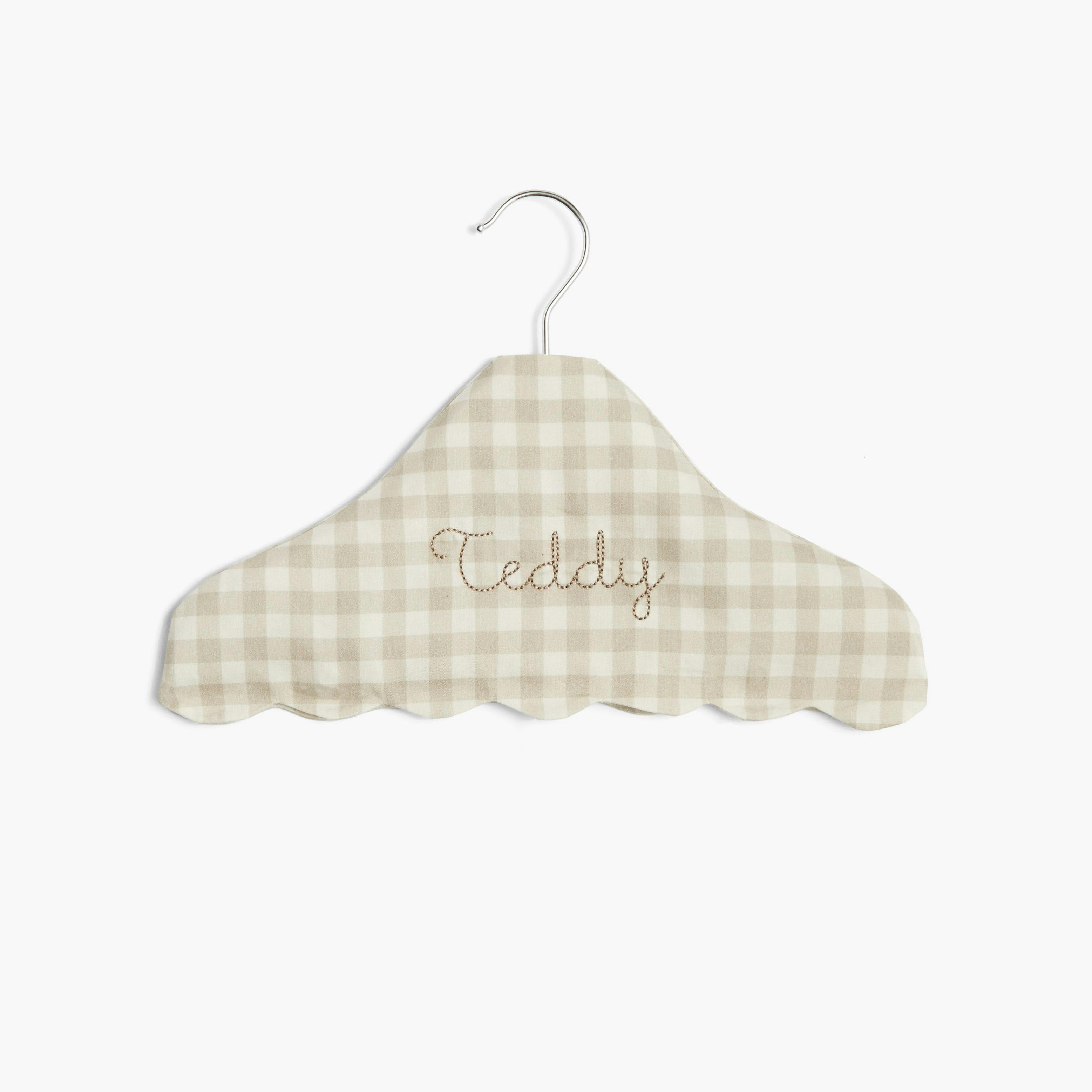 Children's Picnic Gingham Wooden Hanger