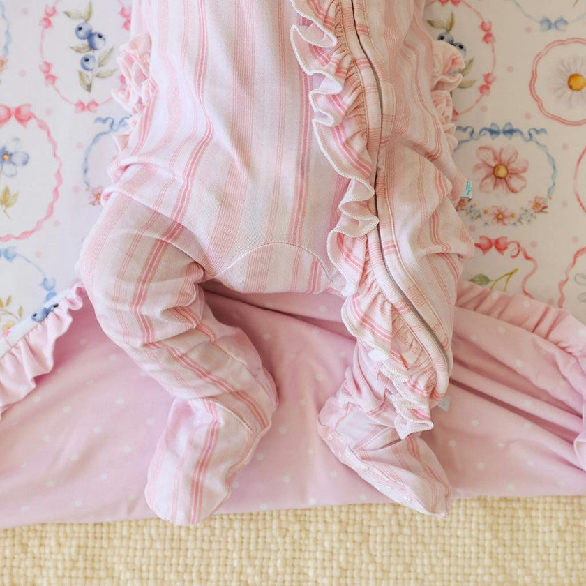 Remi Footie Ruffled Zippered One Piece