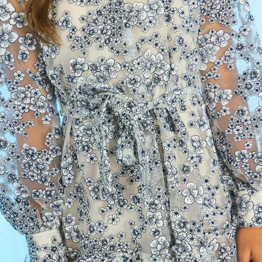 Eliza Embroidered Mini Dress