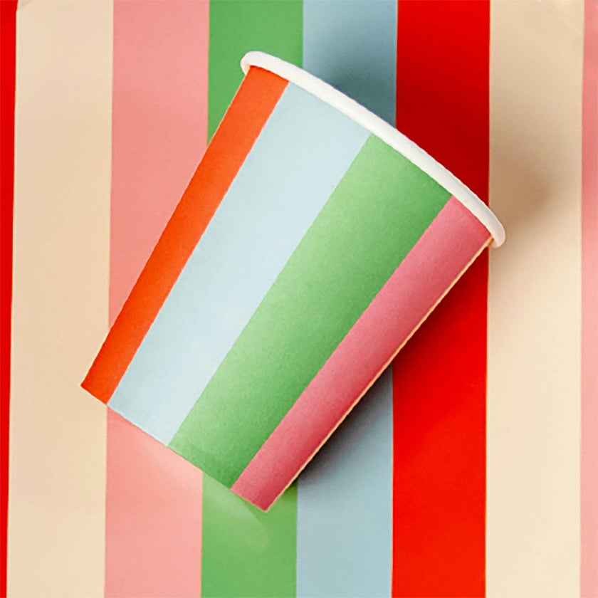 Striped Paper Cups (x 12) - Striped Collection