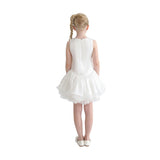White Arabella Floral Tulle Dress