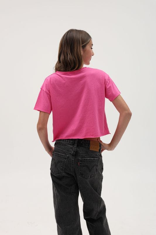 Raw Edge Short Sleeve Pocket Tee