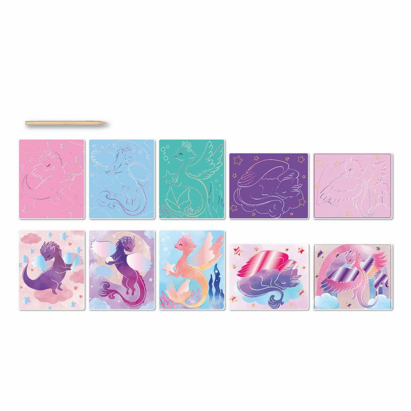 Artissimo - Scratch Art Cuddly Dragons - 5y+