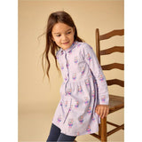 Collared Long Sleeve Shirtdres, Natural