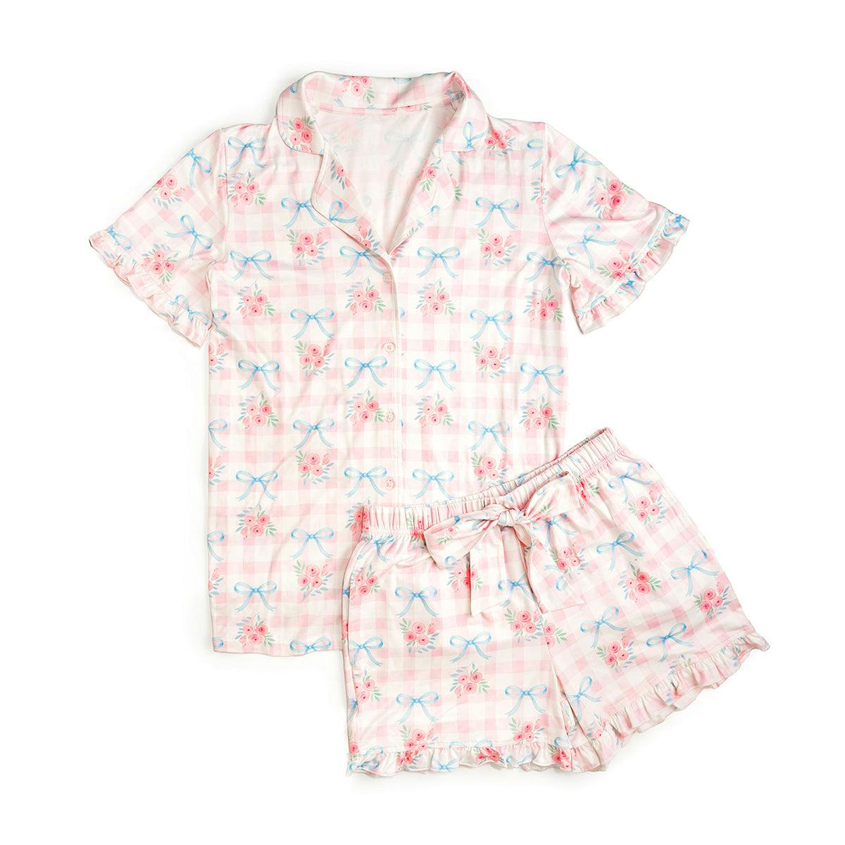 Gingham Trellis Women's Two-Piece Set
