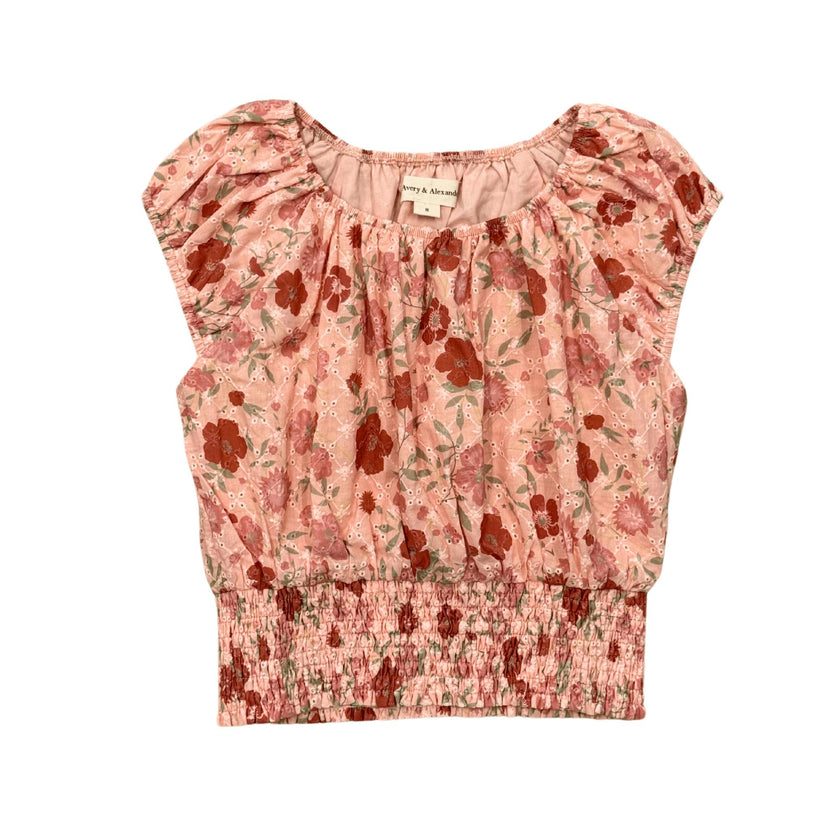 Eyelet Peasant Top