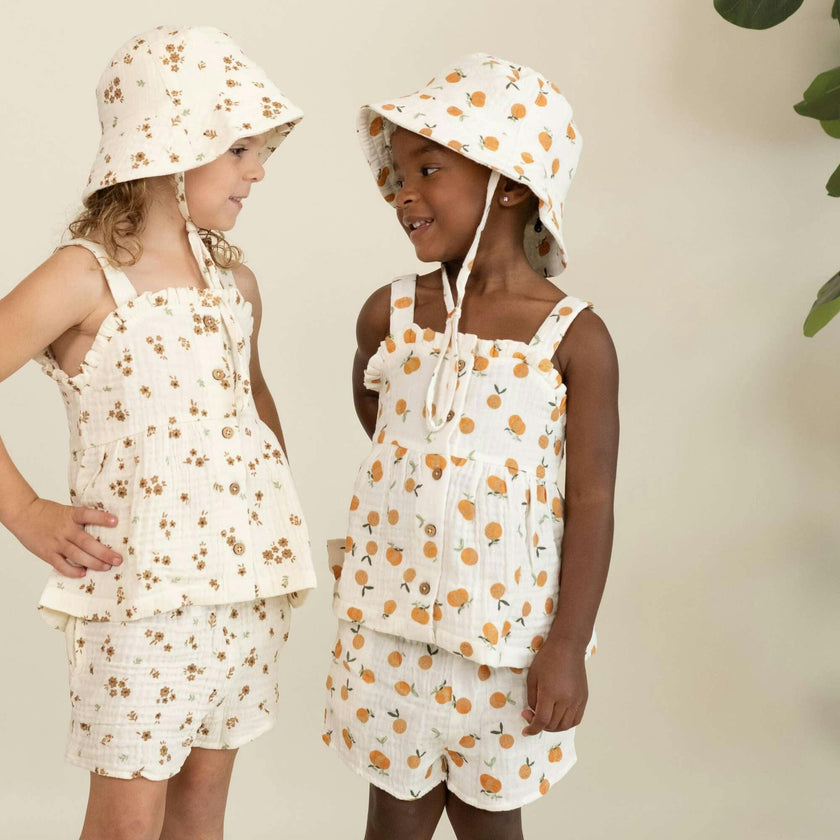 Organic Peplum Top & Shorts Set