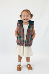 Mosaic Reversible Corduroy Jacket Teal