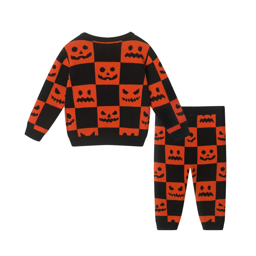 Infant Sweater Knit Set | Jack-O'-Lantern