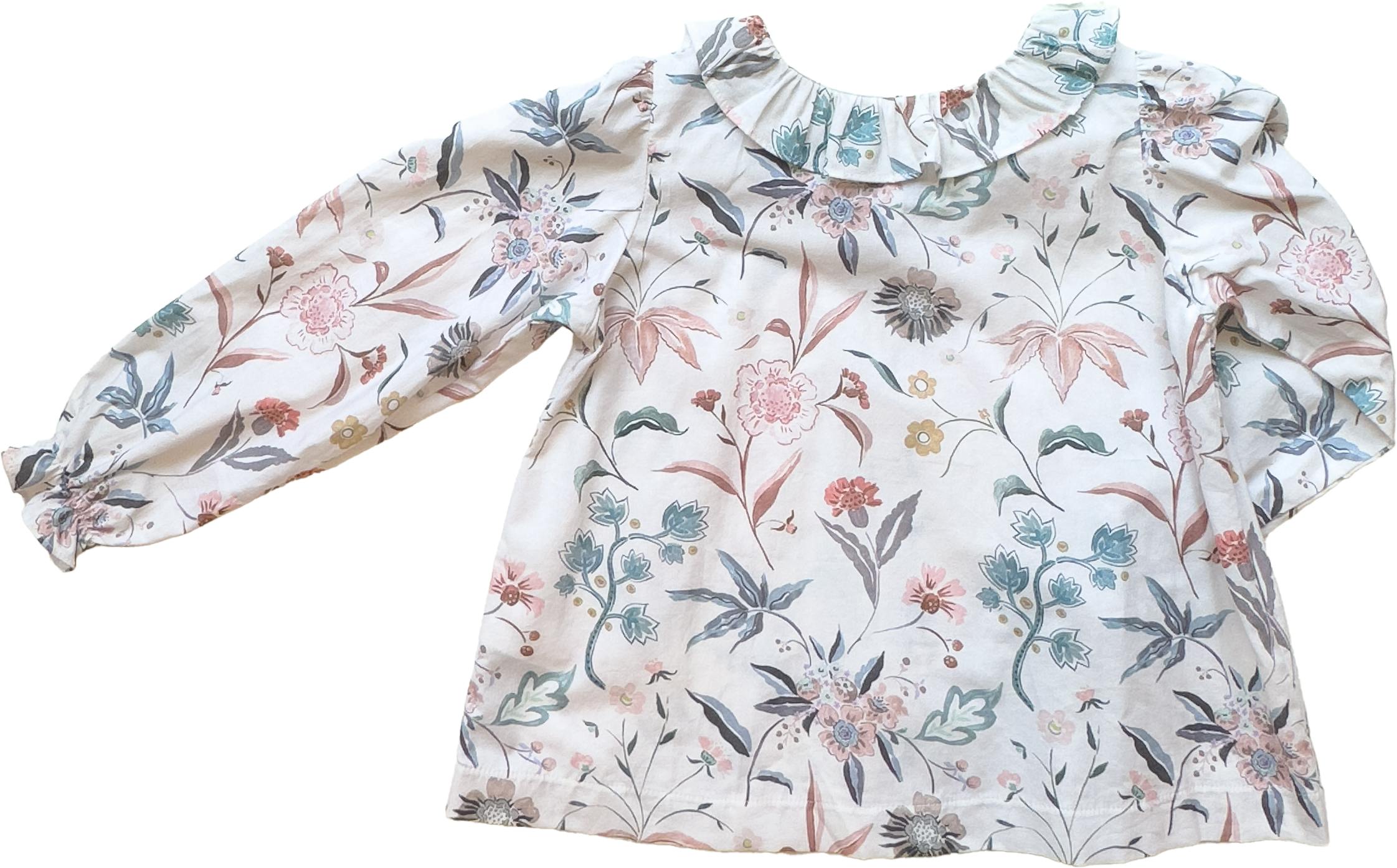 Farrah Top in Field Botanical White