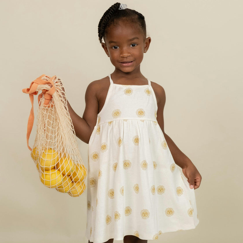 Organic Tie Back Strap Dress