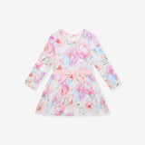 Dominique Bow Twirl Bodysuit Dress