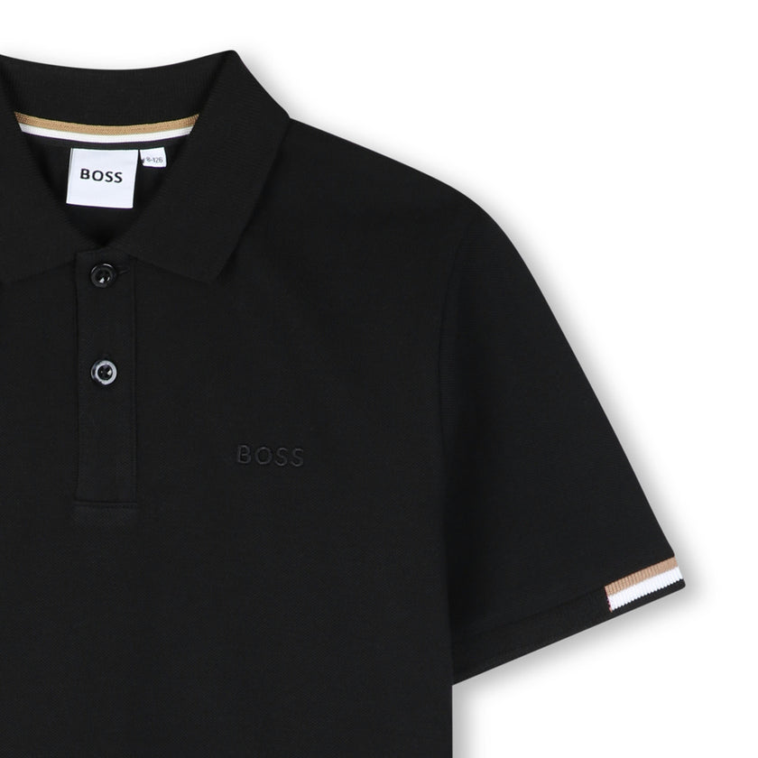 Black Piqué Polo Shirt