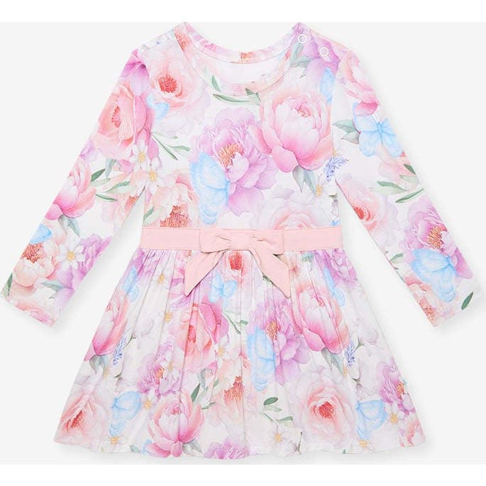 Dominique Bow Twirl Bodysuit Dress