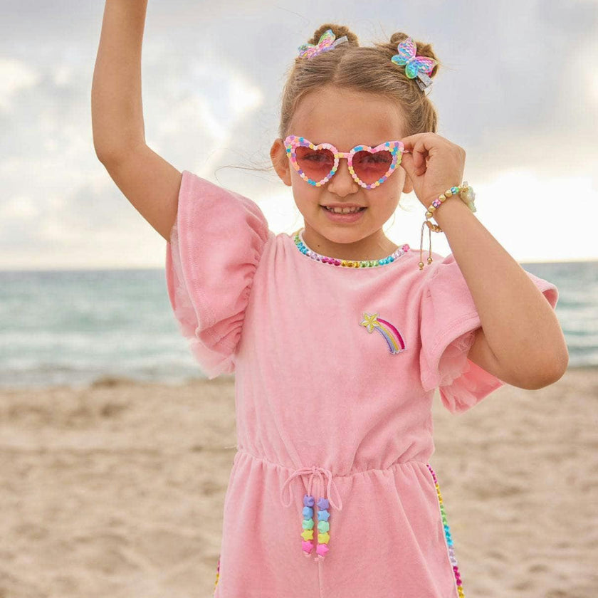 Velour Rainbow Gems Romper