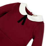 French Look Ponte Dress with Bow