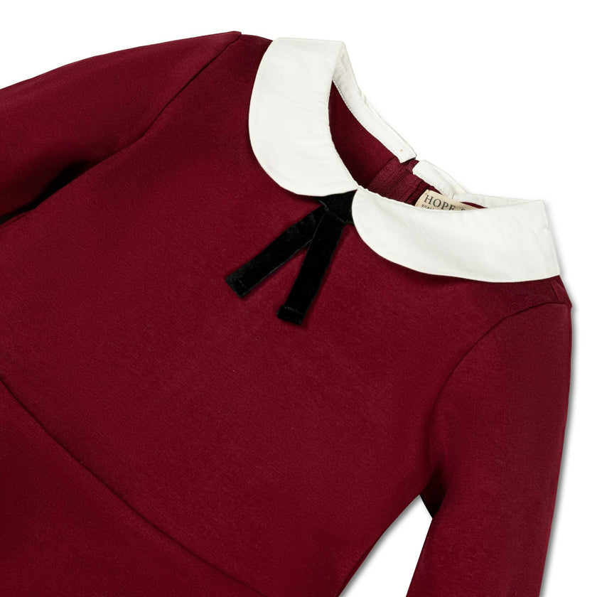 French Look Ponte Dress with Bow