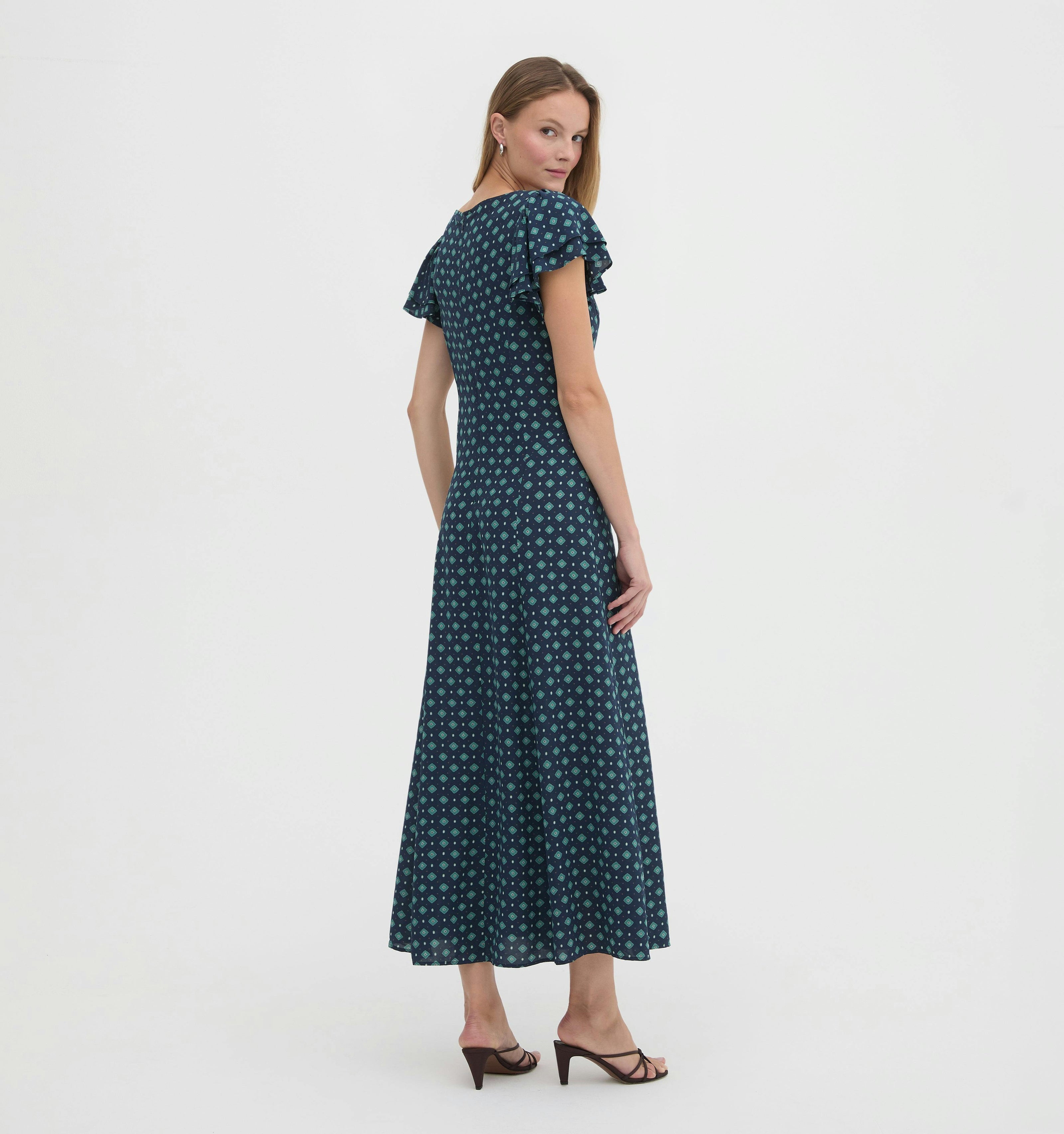 The Clare Dress - Juniper Foulard