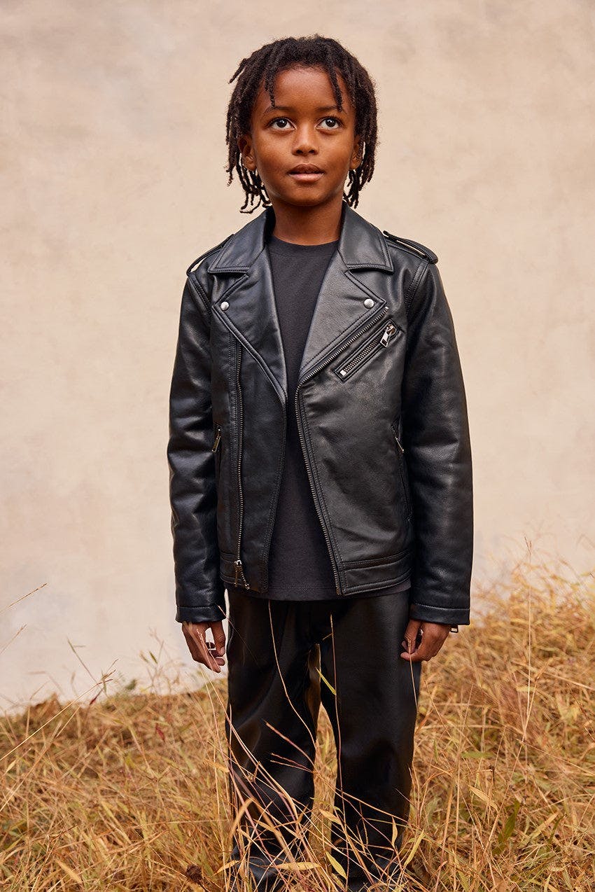 Faux Leather Moto Jacket