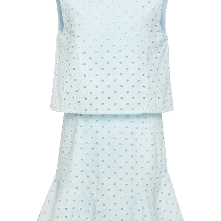 Cleo Dress Light Aqua Eyelet