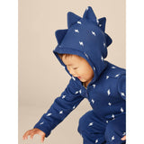 Babys Spike Out Print Front Zip Hoodie, Blue