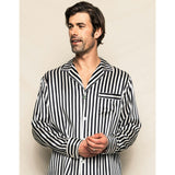 Men's Silk Pajama Set in Navy