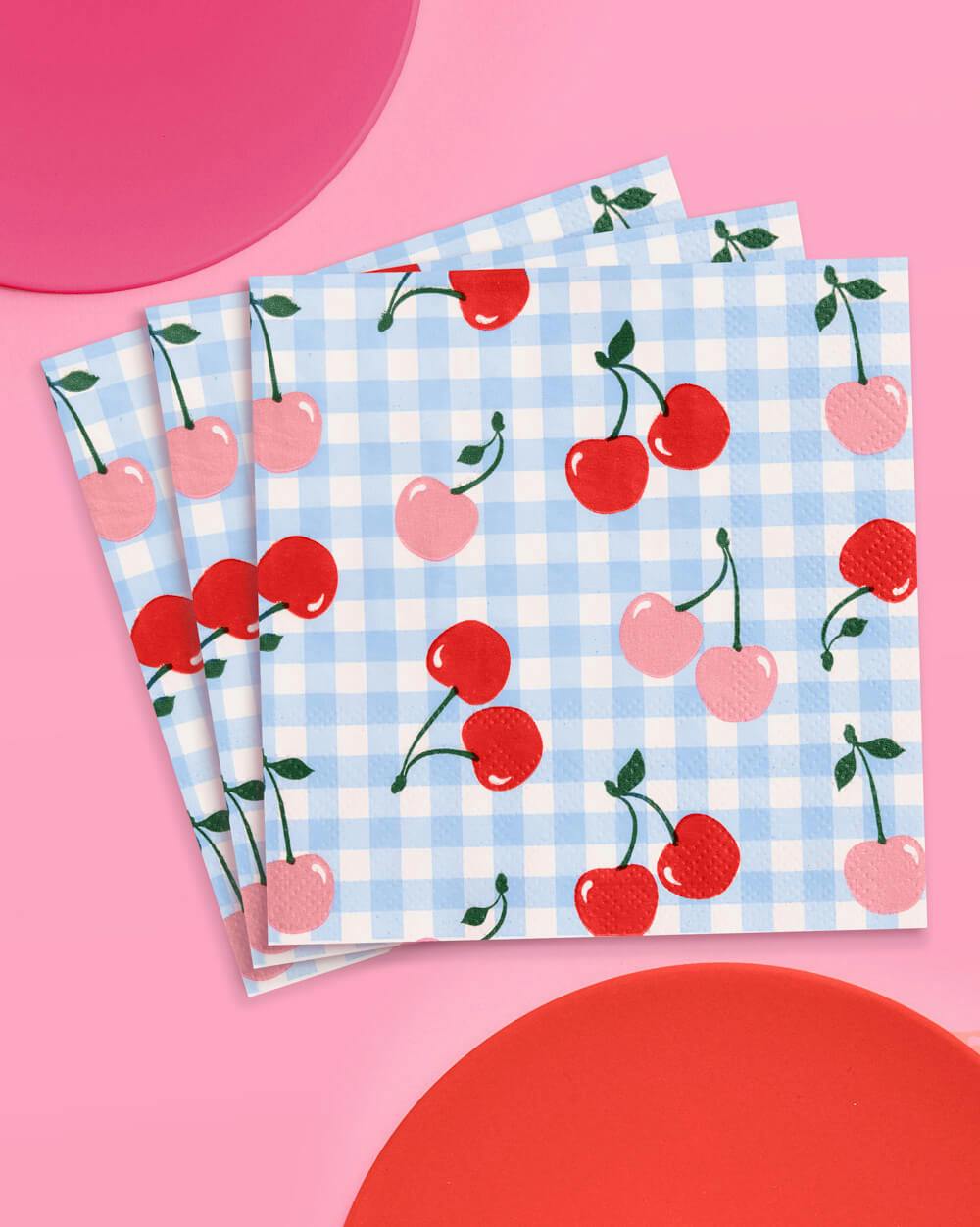 Cherry Napkins - 25 paper napkins