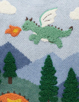 Dragon Mountain Jumper Dragon Jacquard