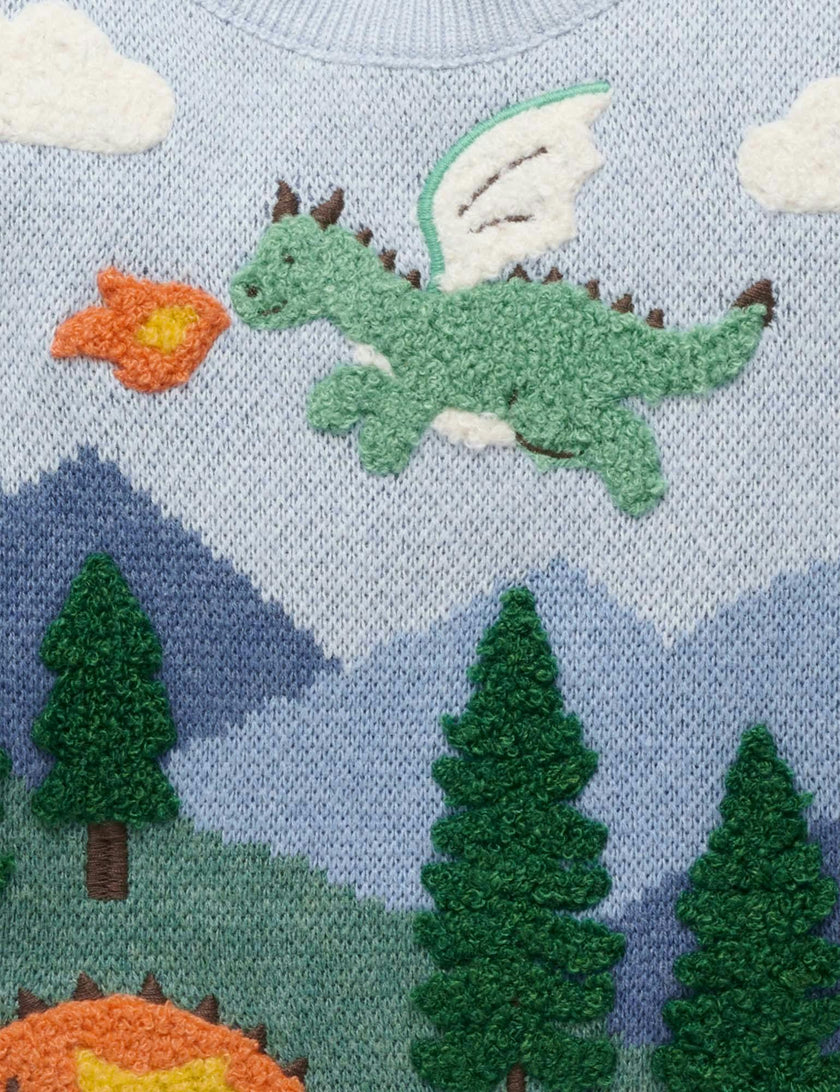 Dragon Mountain Jumper Dragon Jacquard