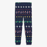 Kids organic PJ pant in rainbow fair isle