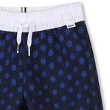 Navy Pattern Swim Shorts