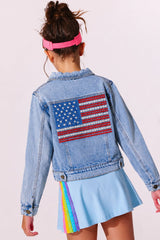 American Flag Denim Jacket