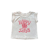 Roll Sleeve Top Happy Days