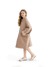 Champagne Wool Coat with Peter Pan Collar