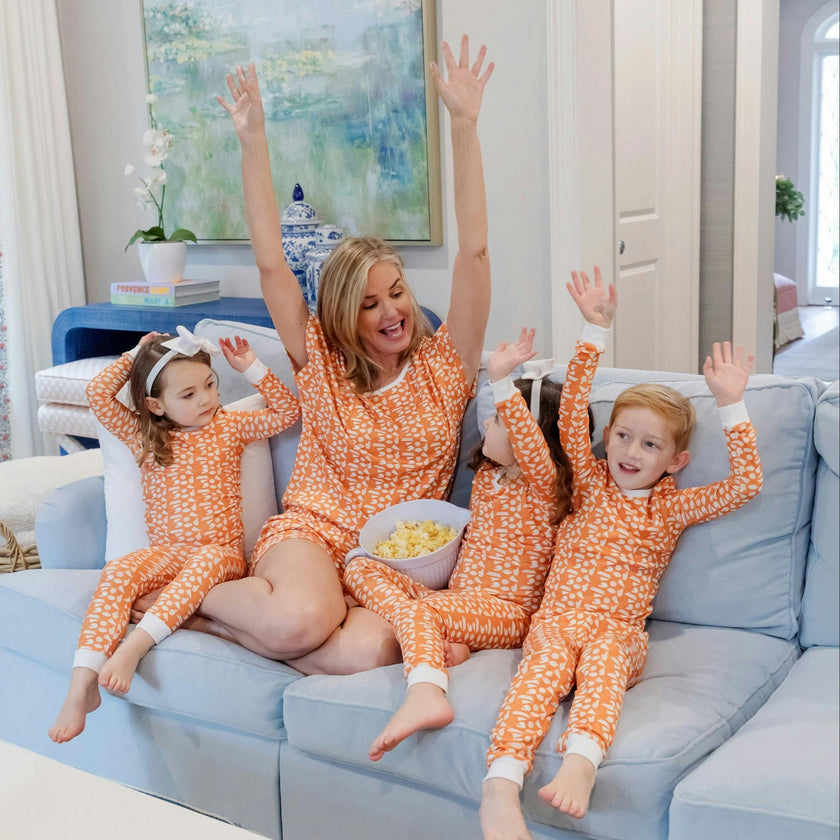 Riley Women's Pajama Short Set - Pep Rally Orange