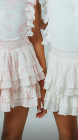 Saline skirt in pink roses