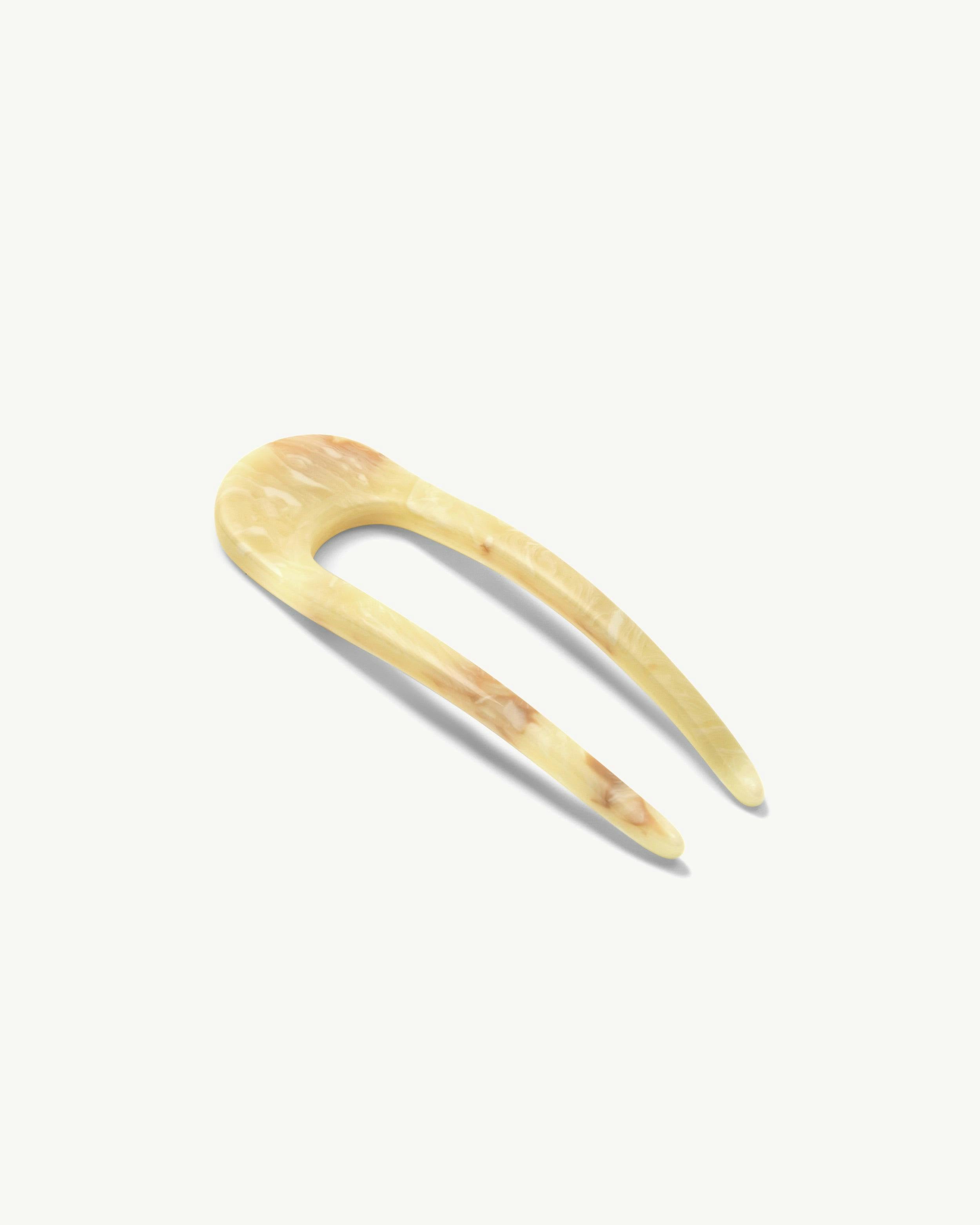 Mini French Hair Pin in Crème