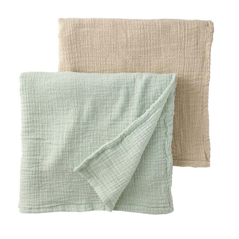 SWOON 2-Pack Crinkle Muslin Baby Swaddle Blanket
