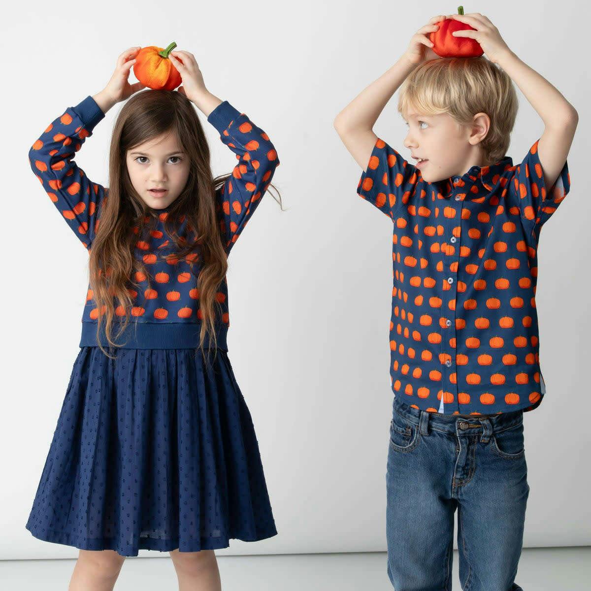 Pumpkin Patch Long Sleeve Sweatshirt And Twirl Skirt Dress