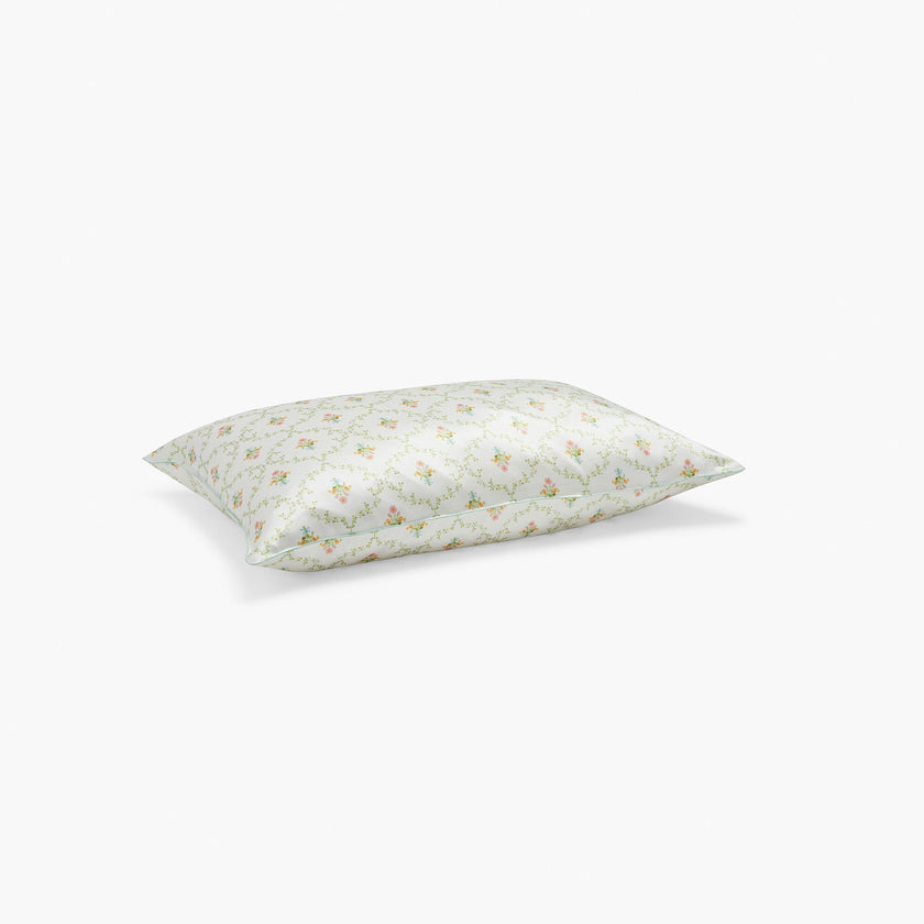 The Sisi Silk Pillowcase - Pastel Trellis