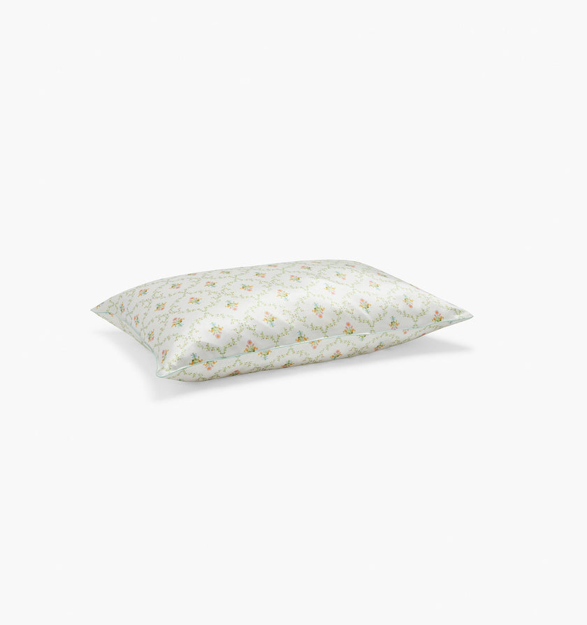 The Sisi Silk Pillowcase - Pastel Trellis
