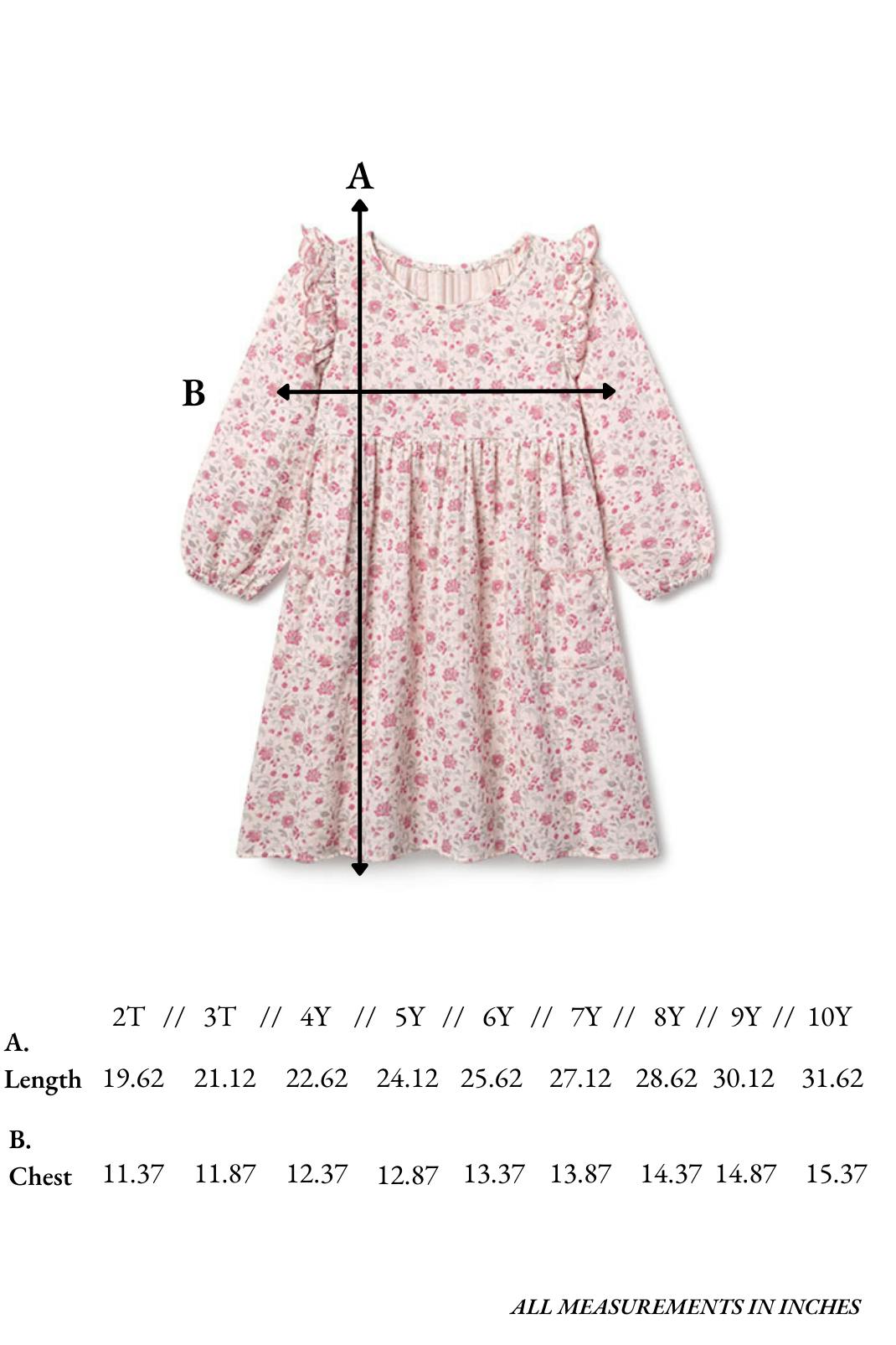 Kate Dress in Blushing Blooms