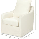 Reese Eco-Linen Slip Cover Swivel Glider